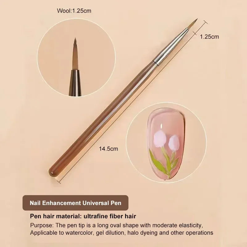 DIY Brush Nail Acrylic Drawing Brush, 9PCS UV Gel Nail Brush Eyeliner