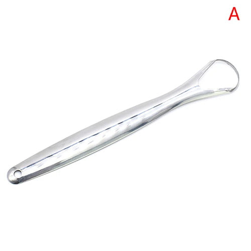 2Pcs Tongue Scraper Stainless Steel Tongue Cleaner Oral Care Hygiene
