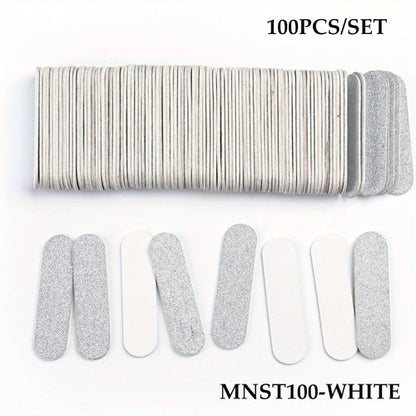 Double Side Nail Files Mini Wood Sanding Buffer Block Set For Gel
