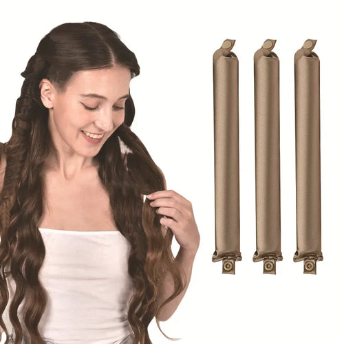 Heatless Hair Curlers Satin Curling Rod Headband No Heat Silk Curls