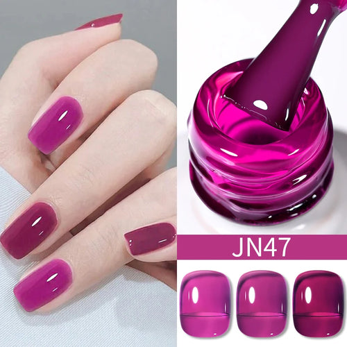BORN PRETTY 10ml Translucent Jelly Nude Gel Nail Polish Colorful