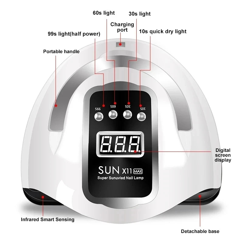 Professional Nail Lamp Infrared Sensor Manicure Nail Light For Fast