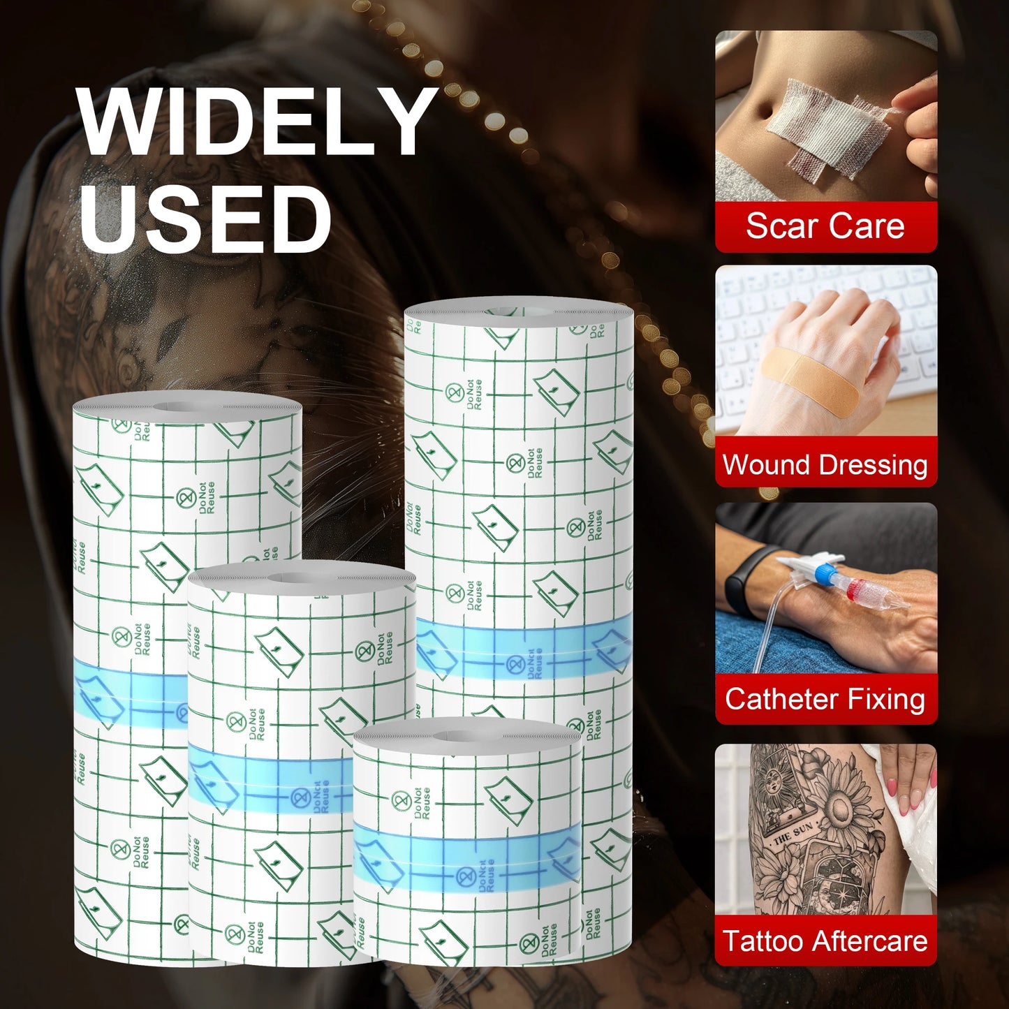 1 Roll PU Waterproof Tattoo Film Sticker  Aftercare Protective Skin