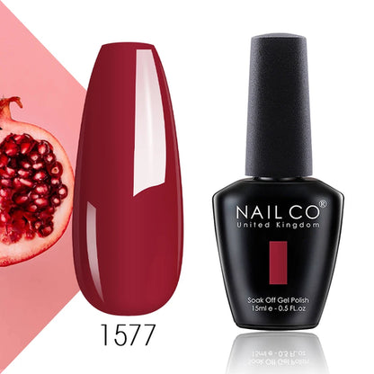 NAILCO 15ml Translucent Color Gel Nail Polish Vernis Semi Permanent UV