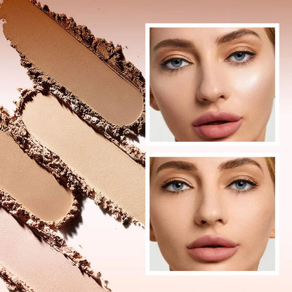 8 Color Matte Face Pressed Powder 24 Hours Oil Control Natural Setting