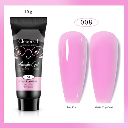 15ml Solid Extension Gel Nail Build Poly Nail Acrylic Gel Crystal