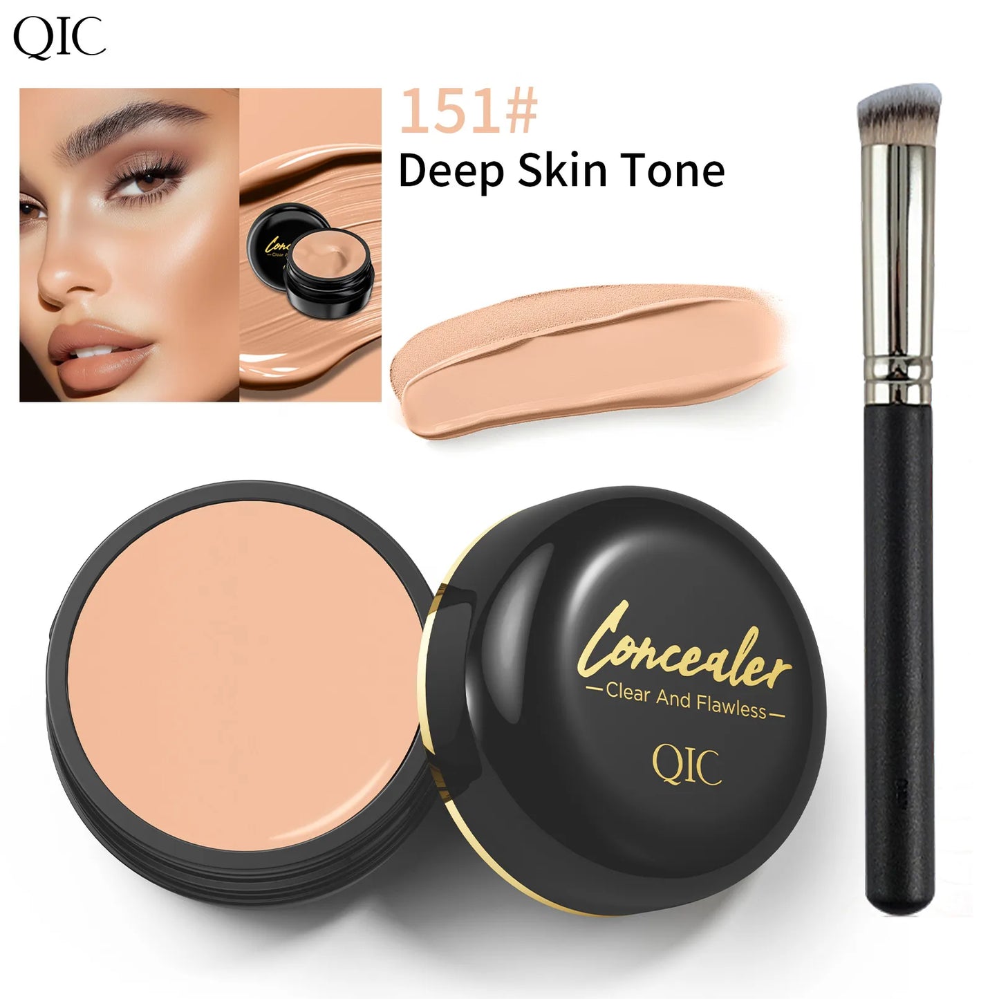 Hydrating Eye Brightening Concealer&Contour Cream-Full Coverage,Long