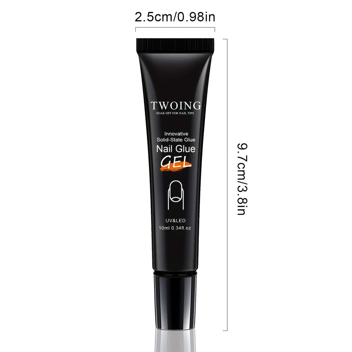 Solid Nail Glue Nail Tips Gel for Press On Nails,Super Strong Acrylic