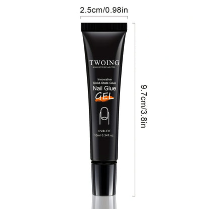 Solid Nail Glue Nail Tips Gel for Press On Nails,Super Strong Acrylic