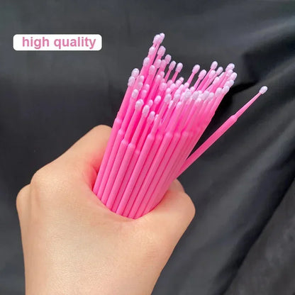 Cleaning Micro Cotton Brush Lash Extension 100Pcs Eyelash Swab