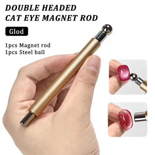 1Pcs Round Steel Magnetic Ball Double-Headed Thickened Cat-Eye