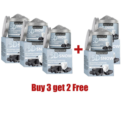 5D Bamboo Charcoal Tooth Whitening Powder - Natural Whitening and Deep