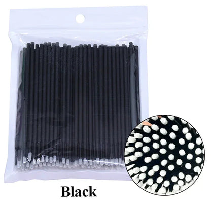 Cleaning Micro Cotton Brush Lash Extension 100Pcs Eyelash Swab