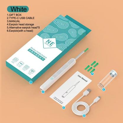 Visual Ear Wax Cleaner with Camera Safe Earwax Removal Endoscope With