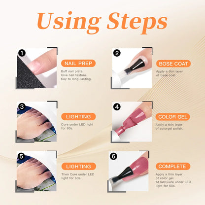 1pc/2pcs/3pcs 8Ml Functional Gel Nail Art Set with Base Coat and