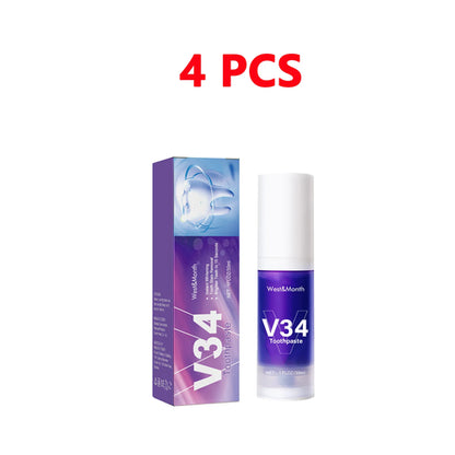 V34 Teeth Whitening Toothpaste 30ml Intensive Stain Remover for Yellow