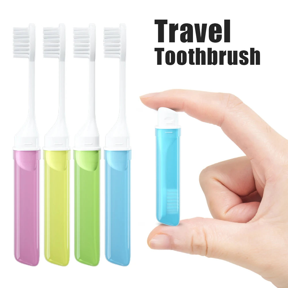 Mini Travel Toothbrush Foldable Portable Small Dental Brush Folding