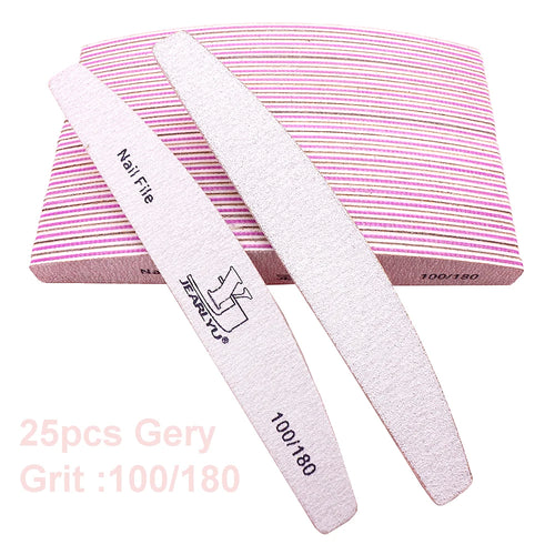 5/25Pcs/Lot Nail File Mix Color 80/100/150/180/240 Grit Professional