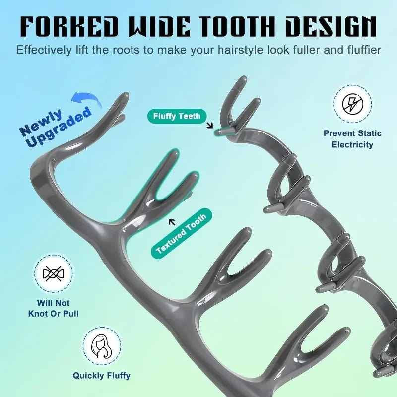 Volumizing Detangling Hair Comb for Men Wide Tooth Styling Tool for