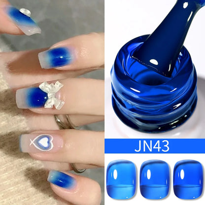 BORN PRETTY 10ml Translucent Jelly Nude Gel Nail Polish Colorful