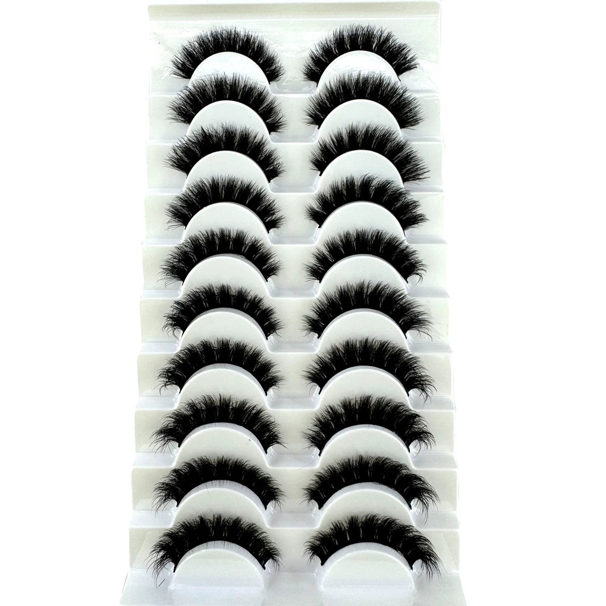 MKYDCG New 10 pairs 3D Mink Lashes Faux Mink Fluffy Lash Soft Full