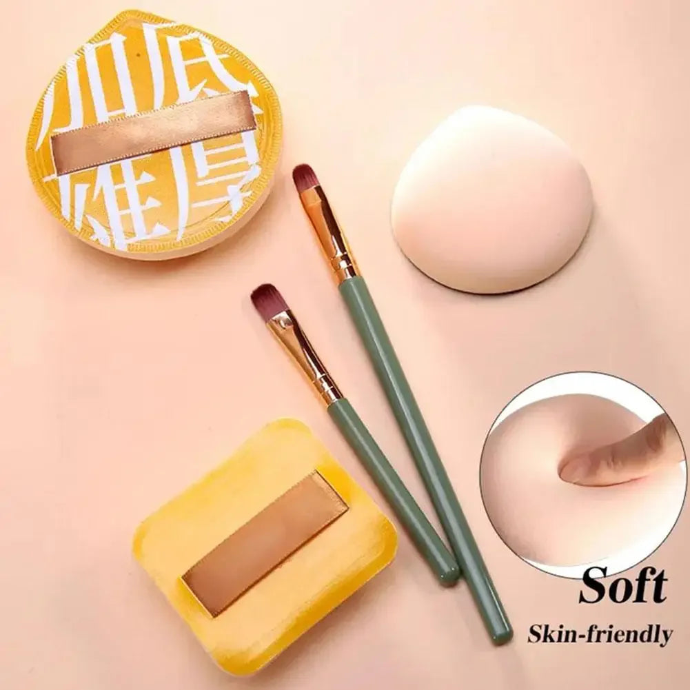 Air Cushion Cosmetic Puff Set With Storage Box Makeup Cotton Candy
