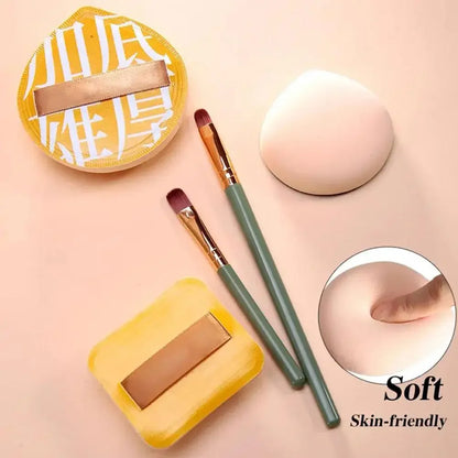 Air Cushion Cosmetic Puff Set With Storage Box Makeup Cotton Candy