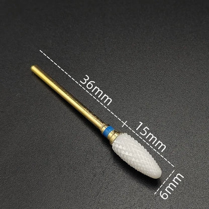 Ceramic Carbide Nail Drill Bit Rotate Burr Milling Nail Cutter Bits