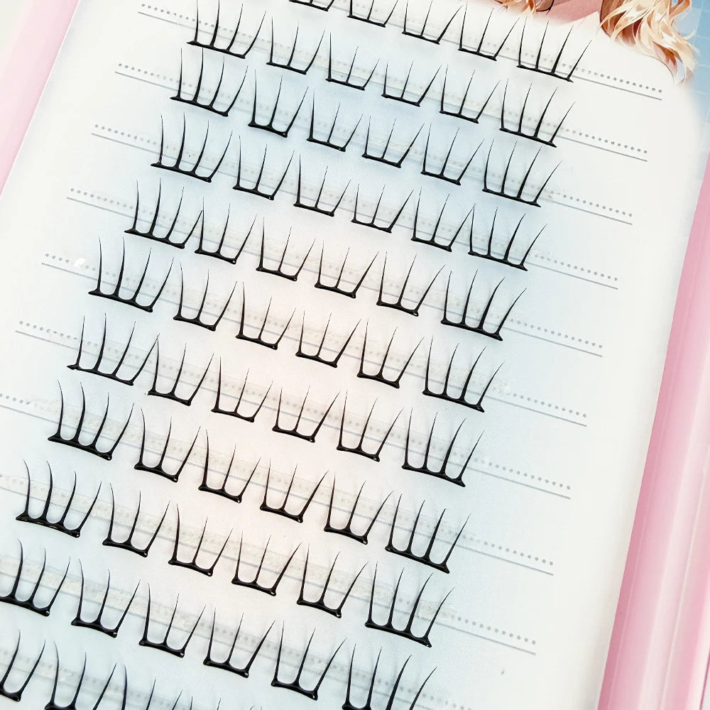 Large Capacity Korean Style Eyelashes Clusters Dense Comics Artificial