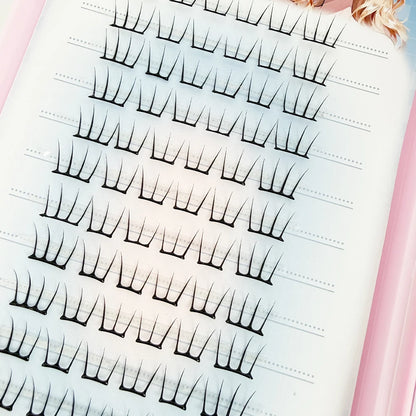 Large Capacity Korean Style Eyelashes Clusters Dense Comics Artificial