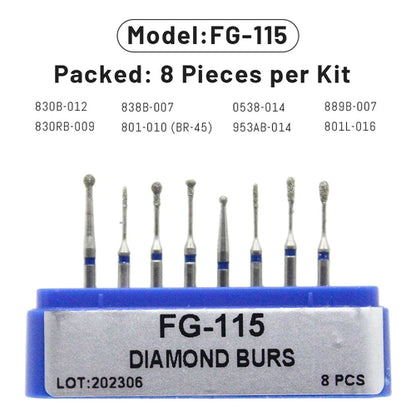 AG 1 Box Dental Diamond Burs Drill for High Speed Handpiece Dentist