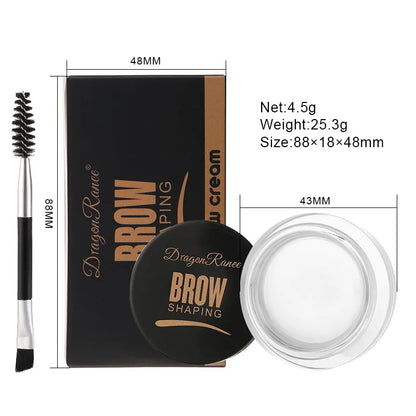 White Bushy Eyebrow Gel - European & American Style, Long-lasting