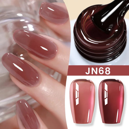 BORN PRETTY 83 Colors 10ml Jelly Nude Gel Nail Polish Autumn Amber