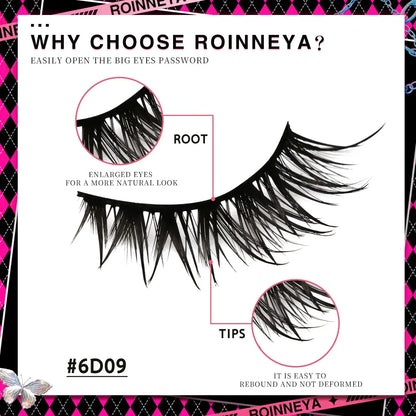 Veltrinay Manga Lashes Fluffy Soft 3D Mink False Lashes Wispy Soft