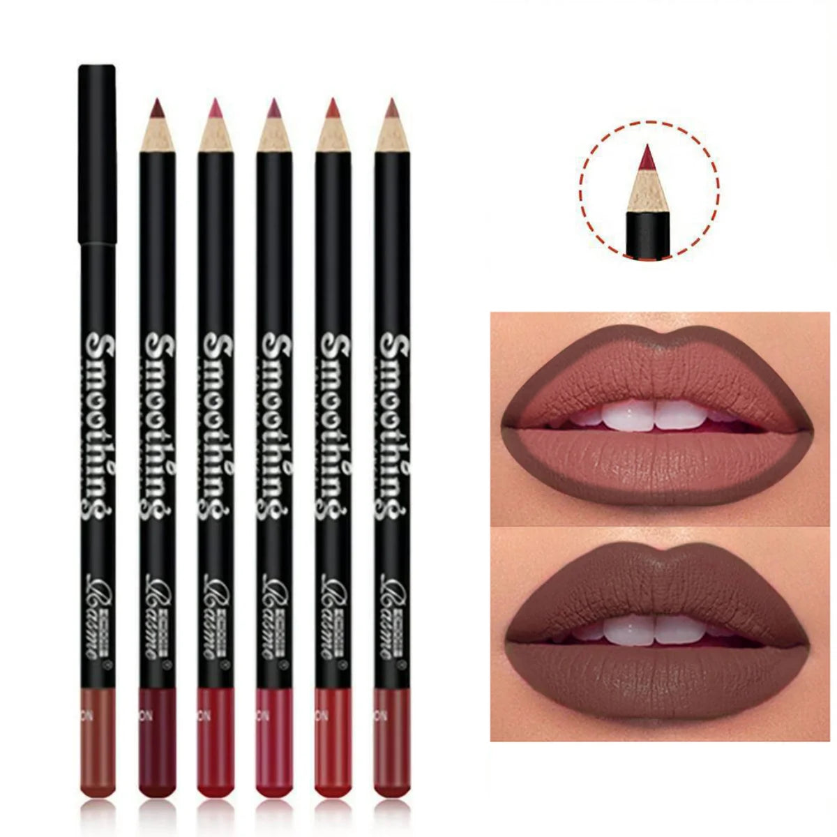 Waterproof Matte Lipliner Pencil Red Contour Tint Lipstick Long