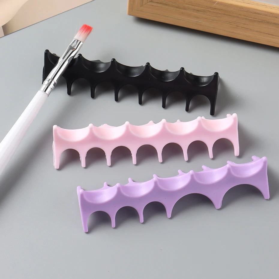 Soft Silicone Nail Pen Holder Brush Rack Shelf UV Gel Brush Display