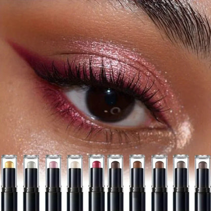 Dual-Ended Eyeshadow Stick,  Matte & Shimmer, Waterproof Long-Lasting