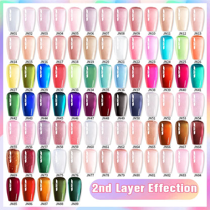 BORN PRETTY 83 Colors 10ml Jelly Nude Gel Nail Polish Autumn Amber