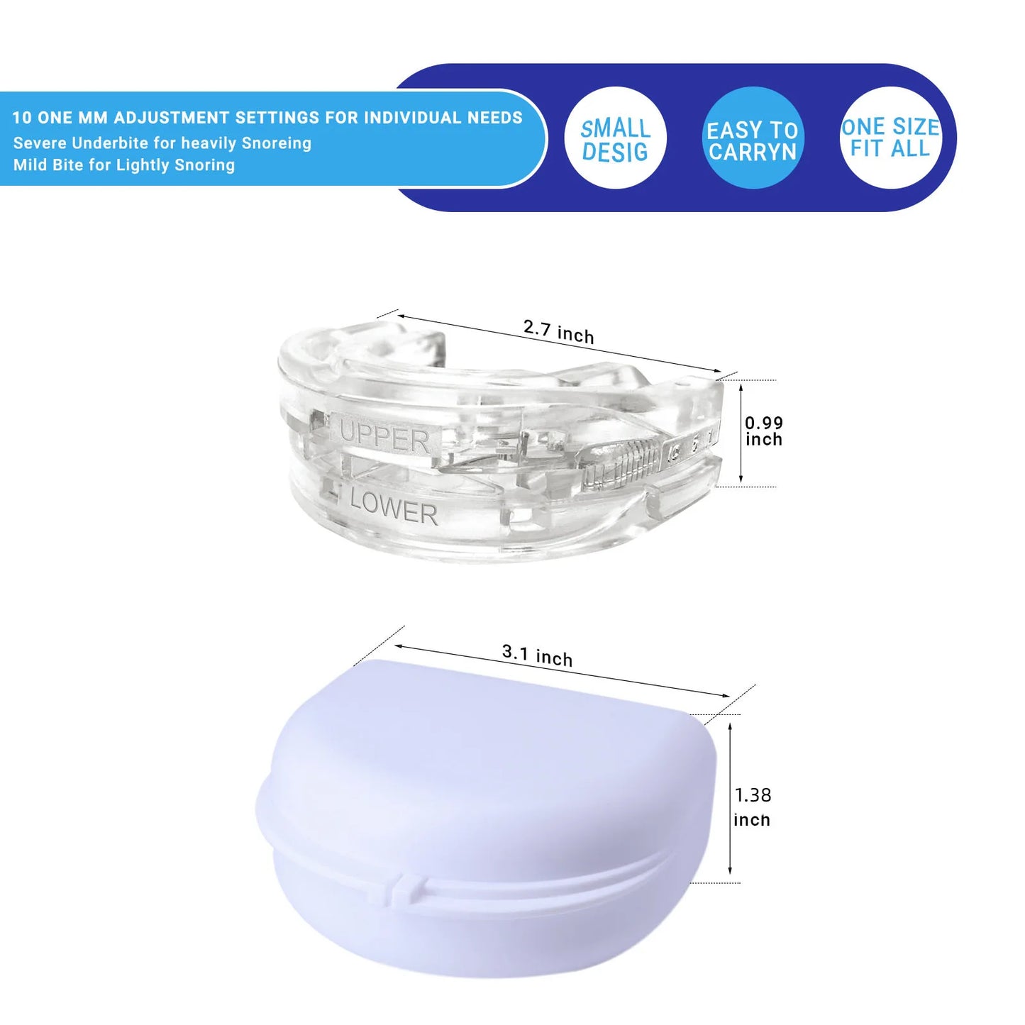 Anti Snoring Mouth Guard Adjustable Anti-Snoring Mouthpiece Sleeping