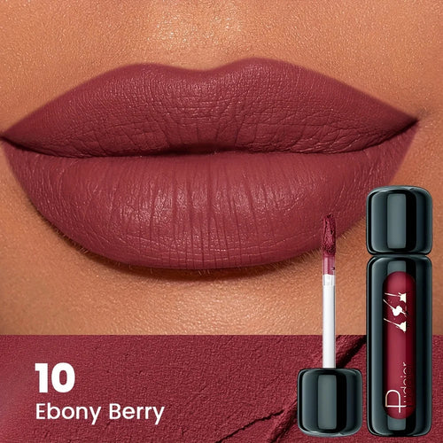 1pc Matte Velvet Lip Gloss, Highly Saturated Liquid Lip Mud, Non-Stick
