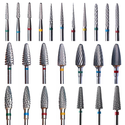 1pc Carbide Tungsten Nail Drill Bit Rotate Burr Milling Nail Cutter