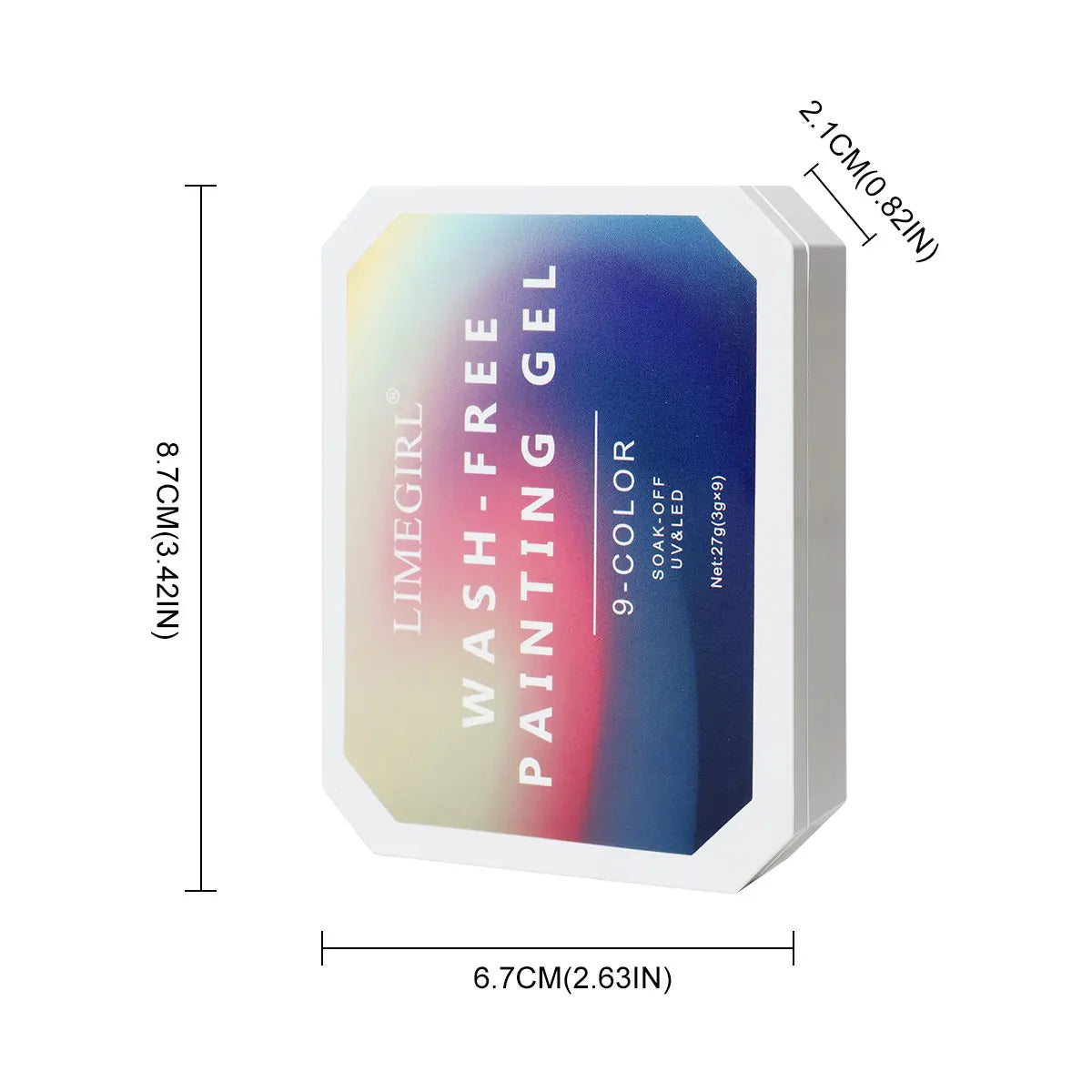LIMEGIRL 9 Color Gradient Painting Gel Nail Art Gradient Color DIY
