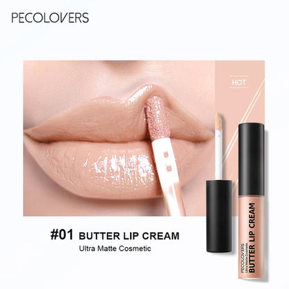 1PC Butter Gloss Non-Sticky Lip Gloss Long Lasting Nude Lip Makeup