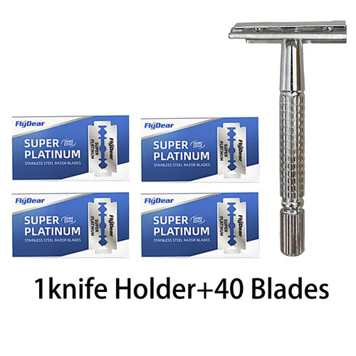 Classic Razor Handle Razor Holder Men 'S Shaving Face Razor Blades