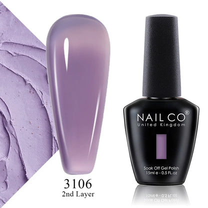 NAILCO 15ml Translucent Color Gel Nail Polish Vernis Semi Permanent UV