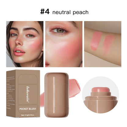 3-in-1Blush Stick Lasting Brightens Facial Cheek Stick Moisturizing