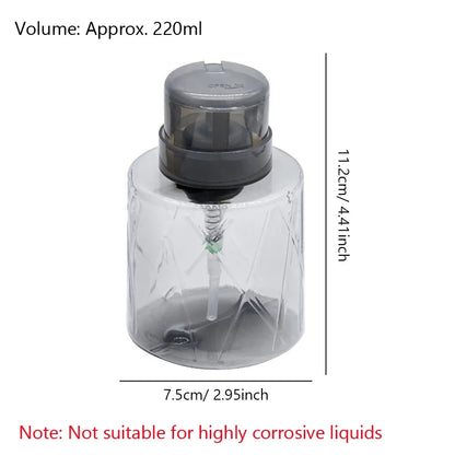 Refillable Lockable Empty Pump Dispenser Nail Manicure Cleaner Makeup