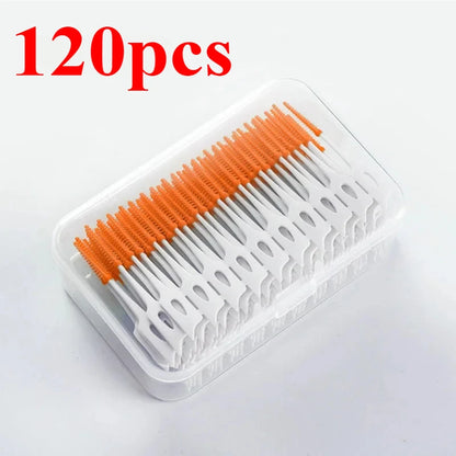 200/400pcs Interdental Silicone Brushes Dental Toothpicks Brush
