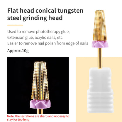 5 In 1 Tungsten Carbid Nail Drill Bits Milling Cutter For Remove Nail