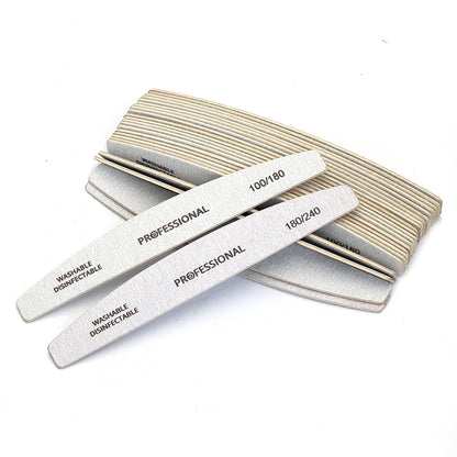 10pcs/Lot Wooden Nail Files Professional 100 180 240 Emery Board